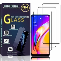 Oppo A94 4G 6.43" (non compatible Oppo A94 5G) [Les Dimensions EXACTES du telephone: 160.1 x 73.2 x 7.8 mm]: Lot / Pack de 3 Films de protection d'écran Verre Trempé