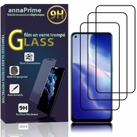 Oppo Reno5 Z 5G/ F19 Pro+ Plus 5G 6.43" CPH2211 CPH2213 [Les Dimensions EXACTES du telephone: 160.1 x 73.4 x 7.8 mm]: Lot / Pack de 3 Films de protection d'écran Verre Trempé