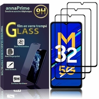 Samsung Galaxy M32 5G 6.5" SM-M326B SM-M326B/DS (non compatible Galaxy M32 4G 6.4"): Lot / Pack de 3 Films de protection d'écran Verre Trempé