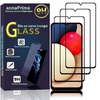 Samsung Galaxy A02S 6.5" SM-A025F A025F/DS A025G A025G/DS A025M A025M/DS (non compatible Galaxy A02): Lot / Pack de 3 Films de protection d'écran Verre Trempé