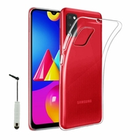 Samsung Galaxy M02S/ Galaxy F02S 6.5" SM-M025F/DS SM-M025F SM-E025F SM-E025F/DS (non compatible Galaxy M02): Coque Silicone gel UltraSlim et Ajustement parfait + mini Stylet - TRANSPARENT