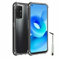 Oppo A95 5G 6.43" PELM00 (non compatible avec Oppo A95 4G): Coque Silicone TPU Souple anti-choc ultra résistant avec Coins Renforcés + mini Stylet - TRANSPARENT