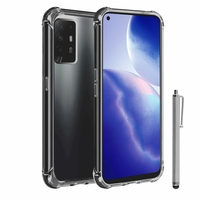 Oppo Reno5 Z 5G/ F19 Pro+ Plus 5G 6.43" CPH2211 CPH2213 [Les Dimensions EXACTES du telephone: 160.1 x 73.4 x 7.8 mm]: Coque Silicone TPU Souple anti-choc ultra résistant avec Coins Renforcés + Stylet - TRANSPARENT