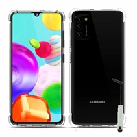 Samsung Galaxy A41 6.1" SM-A415F A415F/DSN A415F/DSM [Les Dimensions EXACTES du telephone: 149.9 x 69.8 x 7.9 mm]: Coque Silicone TPU Souple anti-choc ultra résistant avec Coins Renforcés + mini Stylet - TRANSPARENT