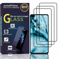 OnePlus Nord/ OnePlus 8 Nord 5G/ OnePlus Z 6.44" AC2001 AC2003 [Les Dimensions EXACTES du telephone: 158.3 x 73.3 x 8.2 mm]: Lot / Pack de 3 Films de protection d'écran Verre Trempé