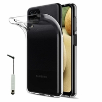 Samsung Galaxy M12 6.5" SM-M127F SM-M127F/DS SM-F127G SM-F127G/DS [Les Dimensions EXACTES du telephone: 164 x 75.9 x 9.7 mm]: Coque Silicone gel UltraSlim et Ajustement parfait + mini Stylet - TRANSPARENT