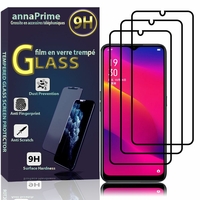 Oppo A11 6.5" PCHM10, PCHT10 [Les Dimensions EXACTES du telephone: 163.6 x 75.6 x 9.1 mm]: Lot / Pack de 3 Films de protection d'écran Verre Trempé