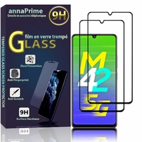 Samsung Galaxy M42 5G 6.6" SM-M426B SM-M426B/DS [Les Dimensions EXACTES du telephone: 164.4 x 75.9 x 8.6 mm]: Lot / Pack de 2 Films de protection d'écran Verre Trempé