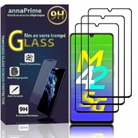 Samsung Galaxy M42 5G 6.6" SM-M426B SM-M426B/DS [Les Dimensions EXACTES du telephone: 164.4 x 75.9 x 8.6 mm]: Lot / Pack de 3 Films de protection d'écran Verre Trempé