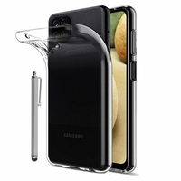 Samsung Galaxy A12 Nacho 6.5" SM-A127F SM-A127M SM-A127U SM-A127F/DSN SM-A127F/DS: Coque Silicone gel UltraSlim et Ajustement parfait + Stylet - TRANSPARENT