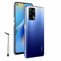 Oppo A74 4G/ Oppo F19 6.43" CHP2219 (non compatible Oppo A74 5G 6.5"): Coque Silicone gel UltraSlim et Ajustement parfait + mini Stylet - TRANSPARENT