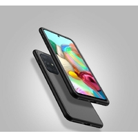 Samsung Galaxy A71 6.7" SM-A715F A715F/DS A715F/DSN A715F/DSM [Les Dimensions EXACTES du telephone: 163.6 x 76 x 7.7 mm]: Coque de protection 360° Avant Et Arrière avec Verre Trempé - NOIR