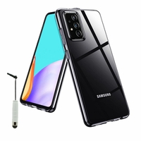 Samsung Galaxy A52S 5G 6.5" SM-A528B SM-A528B/DS [Les Dimensions EXACTES du telephone: 159.9 x 75.1 x 8.4 mm]: Coque Silicone gel UltraSlim et Ajustement parfait + mini Stylet - TRANSPARENT