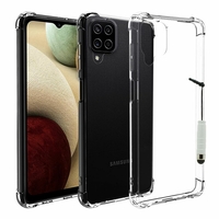 Samsung Galaxy A12 6.5" SM-A125F SM-A125F/DSN SM-A125F/DS [Les Dimensions EXACTES du telephone: 164 x 75.8 x 8.9 mm]: Coque Silicone TPU Souple anti-choc ultra résistant avec Coins Renforcés + mini Stylet - TRANSPARENT