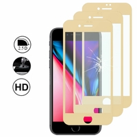 Apple iPhone SE (2022) 4.7"/ SE3/ SE (3rd generation) A2783 A2595 A2785 A2782 A2784: Lot/ Pack de 3 Films en Verre Trempé Bord Incurvé Resistant