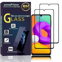 Samsung Galaxy M22 4G 6.4" SM-M225FV SM-M225FV/DS [Les Dimensions EXACTES du telephone: 159.9 x 74 x 8.4 mm mm]: Lot / Pack de 2 Films de protection d'écran Verre Trempé