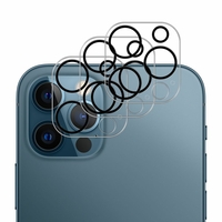 Apple iPhone 13 Pro 6.1" A2638 A2483 A2636 A2639 A2640 (non compatible avec iPhone 13/ 13 Pro Max/ 13 mini): Lot / Pack de 3 Protection Objectif Caméra Arrière en Verre Trempé 9H Haute Définition avec Cercle De Lumière Flash Noir