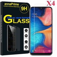 Samsung Galaxy A20E/ A20e Dual SIM 5.8" SM-A202F/ SM-A202F/DS (non compatible Galaxy A20 6.4"): Lot / Pack de 4 Films de protection d'écran Verre Trempé
