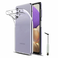 Samsung Galaxy M32 5G 6.5" SM-M326B SM-M326B/DS (non compatible Galaxy M32 4G 6.4"): Coque Silicone gel UltraSlim et Ajustement parfait + mini Stylet - TRANSPARENT