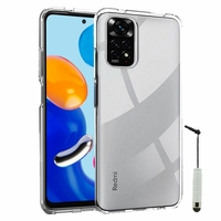 Xiaomi Redmi Note 11/ Note 11S 6.43" 2201117TG (non compatible avec Xiaomi Redmi Note 11 4G 6.5"/ Note 11 Pro 6.67"): Coque Silicone gel UltraSlim et Ajustement parfait + mini Stylet - TRANSPARENT