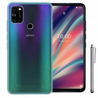 Wiko View 5 6.55" [Les Dimensions EXACTES du telephone: 165.95 x 76.84 x 9.3 mm]: Coque Silicone gel UltraSlim et Ajustement parfait + Stylet - TRANSPARENT