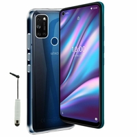 Wiko VIEW 5 Plus 6.55" [Les Dimensions EXACTES du telephone: 165.95 x 76.84 x 9.3 mm]: Coque Silicone gel UltraSlim et Ajustement parfait + mini Stylet - TRANSPARENT