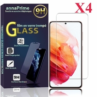 Samsung Galaxy S21 5G 6.2" SM-G991 G991B G991B/DS G991U (non compatible Galaxy S21+ 5G/ S21 Plus 5G 6.7"): Lot / Pack de 4 Films de protection d'écran Verre Trempé
