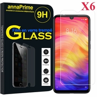 Xiaomi Redmi Note 7/ Redmi Note 7 Pro 6.3" (non compatible Xiaomi Redmi 7 6.26"): Lot / Pack de 6 Films de protection d'écran Verre Trempé