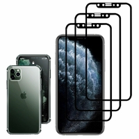 Apple iPhone 11 Pro 5.8": Etui Housse Pochette Accessoires Ultraslim coque gel transparent compatibilité parfait - TRANSPARENT + 3 Films de protection d'écran Verre Trempé - NOIR