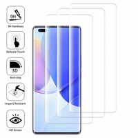 Huawei Nova 9 Pro 6.72" RTE-AL00 Hebe-BD00 (non compatible avec Huawei Nova 9 6.57") [Dimensions du téléphone: 163.4 x 74.4 x 8 mm]: Lot/ Pack de 3 Films en Verre Trempé Bord Incurvé Resistant