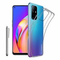 Oppo A94 5G 6.43" (non compatible Oppo A94 5G) [Les Dimensions EXACTES du telephone: 160.1 x 73.2 x 7.8 mm]: Coque Silicone gel UltraSlim et Ajustement parfait + Stylet - TRANSPARENT