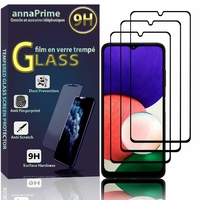 Samsung Galaxy A22 5G 6.6" SM-A226B A226BRN A226B/DS A226B/DSN A226BDS A226BDSN A226BRDSN (non compatible Galaxy A22 4G 6.4"): Lot / Pack de 3 Films de protection d'écran Verre Trempé
