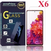 Samsung Galaxy S20 FE/ S20 FE 4G/ S20 FE 5G/ S20 Fan Edition/ S20 Lite 6.5" SM-G780F G780F/DSM G781B (non compatible Galaxy S20 6.2"): Lot / Pack de 6 Films de protection d'écran Verre Trempé