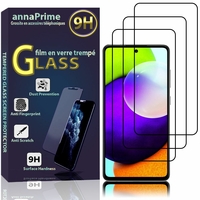 Samsung Galaxy A72 6.7" SM-A725F SM-A725F/DS SM-A725F/DS SM-A725M/DS [Les Dimensions EXACTES du telephone: 165 x 77.4 x 8.4 mm]: Lot / Pack de 3 Films de protection d'écran Verre Trempé