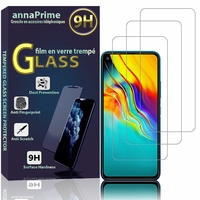 Infinix Hot 9 Pro 6.6" X655F (non compatible avec Infinix Hot 9 Play 6.82"): Lot / Pack de 3 Films de protection d'écran Verre Trempé