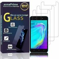 ITEL A17 5.0" [Dimensions du téléphone: 145 x 73 x 9.75 mm]: Lot / Pack de 3 Films de protection d'écran Verre Trempé