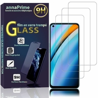 Oppo K10 4G 6.59" CPH2373 (non compatible avec Oppo K10 5G 6.56"): Lot / Pack de 3 Films de protection d'écran Verre Trempé
