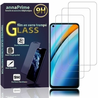 Oppo K10 4G 6.59" CPH2373 (non compatible avec Oppo K10 5G 6.56"): Lot / Pack de 3 Films de protection d'écran Verre Trempé