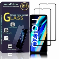 Realme Narzo 50A Prime 6.6" RMX3516 (non compatible avec Realme Narzo 50A 6.5"): Lot / Pack de 2 Films de protection d'écran Verre Trempé