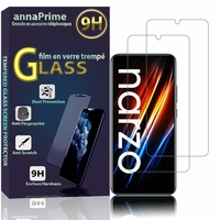 Realme Narzo 50i Prime 6.5" (non compatible avec Realme Narzo 50/ Narzo 50i): Lot / Pack de 2 Films de protection d'écran Verre Trempé