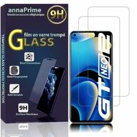 Realme GT Neo2/ Realme GT2 6.62" RMX3370 RMX3310 (non compatible avec Realme GT 5G/ GT Neo/ GT Neo2T 6.43"): Lot / Pack de 2 Films de protection d'écran Verre Trempé