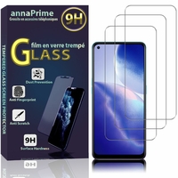 Oppo Reno5 Z 5G/ F19 Pro+ Plus 5G 6.43" CPH2211 CPH2213 [Les Dimensions EXACTES du telephone: 160.1 x 73.4 x 7.8 mm]: Lot / Pack de 3 Films de protection d'écran Verre Trempé