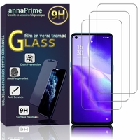 Oppo Reno5 5G/ Reno5 4G/ Reno5 K 6.43" CPH2145 CPH2159 PEGM10 PEGM00 PEGT00 [Les Dimensions EXACTES du telephone: 159.1 x 73.4 x 7.9 mm]: Lot / Pack de 3 Films de protection d'écran Verre Trempé