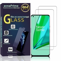 OnePlus 9 6.55" LE2110 LE2111 LE2113 LE2115 LE2117 (non compatible OnePlus 9 Pro 6.7"): Lot / Pack de 2 Films de protection d'écran Verre Trempé