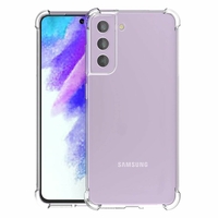 Samsung Galaxy S21 FE 5G 6.4" SM-G990B SM-G990B/DS G990U (non compatible avec Galaxy S21 5G 6.2"/ S20 FE 5G 6.5"): Coque Silicone TPU Souple anti-choc ultra résistant avec Coins Renforcés - TRANSPARENT