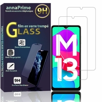 Samsung Galaxy M13 5G 6.5" SM-M136B SM-M136B/DS (non compatible avec Samsung Galaxy M13 4G 6.6"): Lot / Pack de 2 Films de protection d'écran Verre Trempé