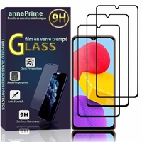 Samsung Galaxy M13 6.6" [Dimensions du téléphone: 165.4 x 76.9 x 8.4 mm]: Lot / Pack de 3 Films de protection d'écran Verre Trempé