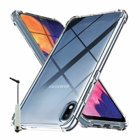Samsung Galaxy A10E 5.83" SM-A102U (non compatible Galaxy A10 6.2"): Coque Silicone TPU Souple anti-choc ultra résistant avec Coins Renforcés + mini Stylet - TRANSPARENT
