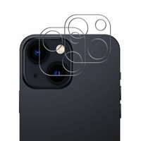 Apple iPhone 14 Plus 6.7" A2886 A2632 A2885 A2896 A2887 (non compatible avec iPhone 14/ 14 Pro/ 14 Pro Max): Lot / Pack de 2 Protection Objectif Caméra Arrière en Verre Trempé 9H Haute Définition Transparent