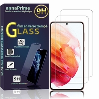 Samsung Galaxy S21 5G 6.2" SM-G991 G991B G991B/DS G991U (non compatible Galaxy S21+ 5G/ S21 Plus 5G 6.7"): Lot / Pack de 2 Films de protection d'écran Verre Trempé